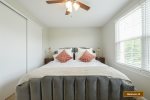 Second bedroom renders a queen sized mattress, offering optimum comfort -second floor-